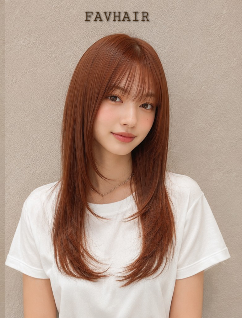 코퍼 오렌지 레이어드 컷
